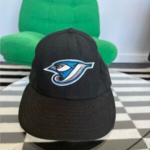 New Era Black Hat with Blue Jays Logo